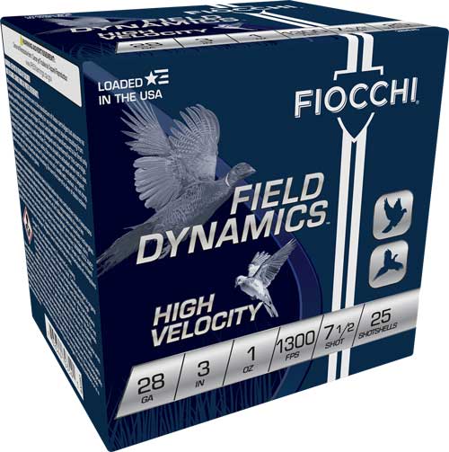 Fiocchi 28ga 3" 1300fps #7.5 - 25rd 10bx/cs 1oz