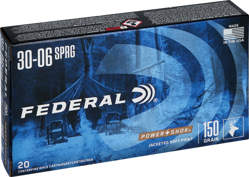 Federal Power-shok 30-06 150gr - 20rd 10bx/cs Sp