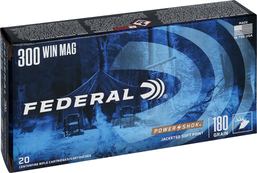 Federal Power-shok 300 Win Mag - 20rd 10bx/cs 180gr Sp