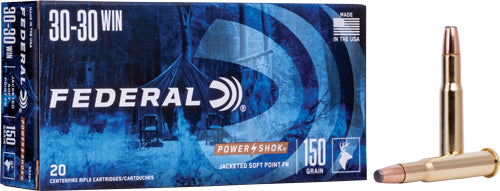 Federal Power-shok 30-30 Win - 150gr Jsp-flat Ns 20rd 10bx/cs