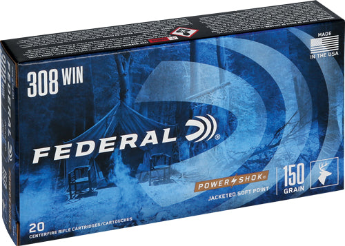 Federal Power-shok 308win - 20rd 10bx-cs 150gr Sp