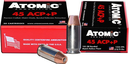 Atomic 45 Acp +p 185gr Bonded - Jhp 20rd 10bx-cs