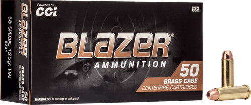 Cci 38 Spl 125gr Fmj Blazer - Brass 50rd 20bx/cs