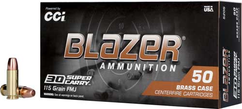 Cci 30 Super Carry 115gr - 50rd 20bx-cs Blazer Brass