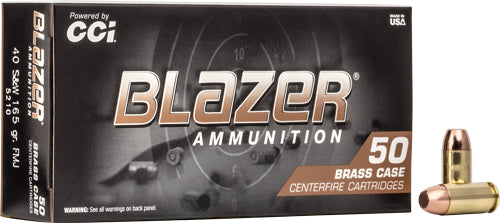 Cci 40 Sw 165gr Fmj Blazer - 50rd 20bx-cs Brass