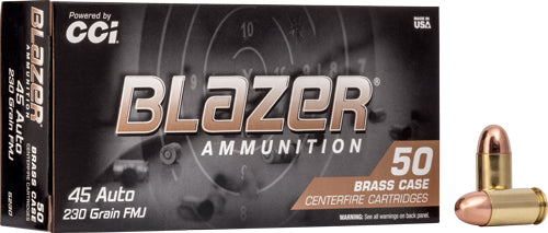 Cci 45acp 230gr Fmj Blazer - 50rd 20bx-cs Brass 1