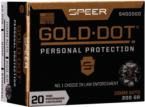 Speer Gold Dot 10mm Auto - 200gr Gdhp 20rd 10bx/cs