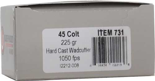 Underwood 45 Lc 225gr  Hard - 20rd 10bx-cs Cast Wadcutter