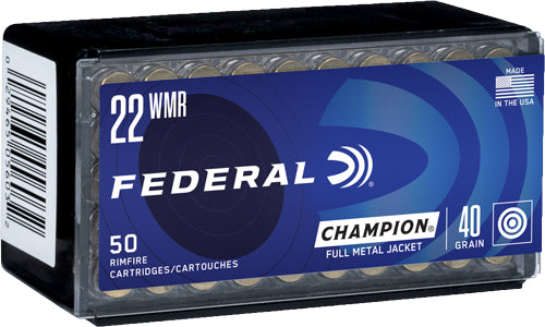 Federal 22 Wmr 1880fps 40gr - 50rd 60bx/cs Fmj