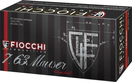 Fiocchi 7.63 Mauser 88gr Fmj - 50rd 20bx-cs