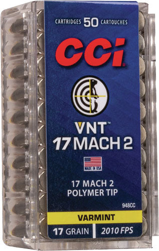 Cci V-max 17 Mach2 17gr Vnt - 50rd 100bx-cs Jhp