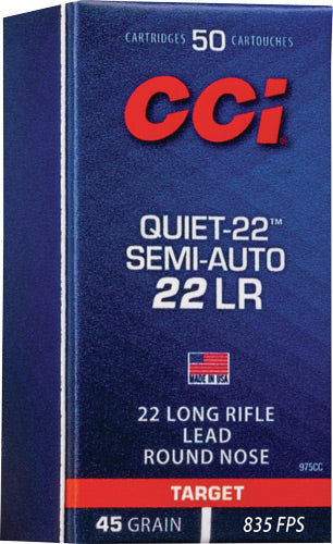 Cci Semi-auto Quiet 22lr - Lead Rn 50rd 100bx/cs