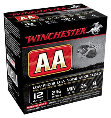 Winchester Aa 12ga 7/8oz #8 - 980fps 250rd Case Lot