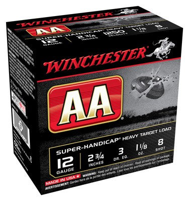 Winchester Aa Trgt 12ga 2.75" - 25rd 10bx-cs 1250fps 1-1-8oz 8