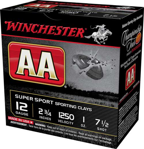 Winchester Aa Trgt 12ga 2.75" - 25rd 10bx-cs 1oz #7.5