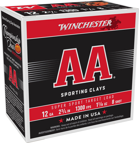 Winchester Aa 12ga 1-1/8oz #8 - 1300fps 250rd Case Lot