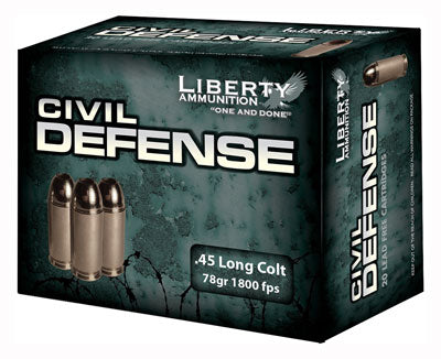 Liberty Civil Defense 45long - 20rd 50bx-cs Colt 78gr Hp