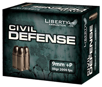 Liberty Civil Defense - 20rd 50bx-cs 9mm Luger 50gr Hp