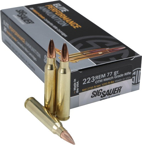 Sig 223rem 77gr Open Tip Match - 20rd 10bx-cs