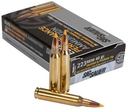 Sig 223 Remington 40gr - 20rd 10bx-cs Varmint-predator