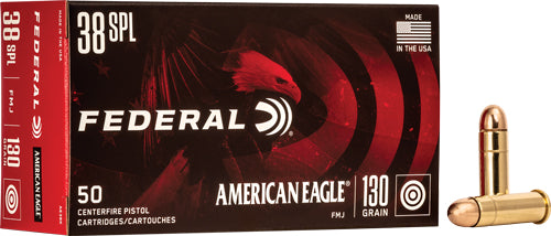 Federal Ae 38 Spl 130gr Fmj - 50rd 20bx-cs