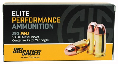 Sig 45 Acp 230gr Fmj - 50rd 10bx-cs