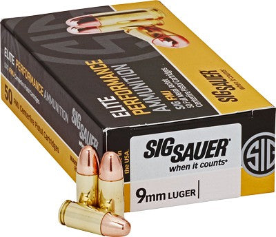 Sig 9mm Luger 124gr Fmj - 50rd 20bx-cs