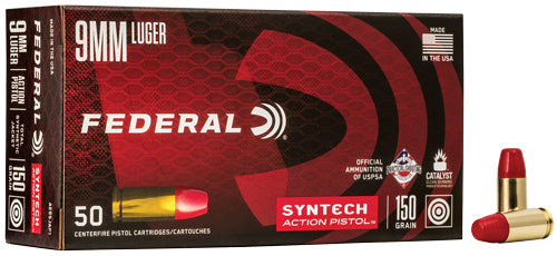 Federal Ae 9mm Tsj Action - 50rd 10bx-cs Pistol 150gr Fn