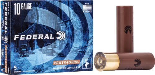 Federal Rifled Slug 10ga 3.5" - 5rd 10bx-cs  1 3-4oz Hp