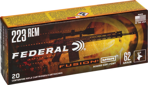 Federal Fusion 223 Rem 62gr - 20rd 10bx-cs Fusion Msr