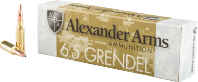 Alexander 6.5 Grendel 123gr - 20rd 10bx/cs Lapua Scenar
