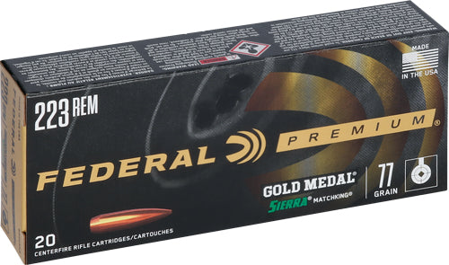 Federal Gold Medal 223 Rem 77g - 20rd 10bx-cs Sierra Matchking