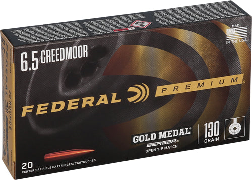 Federal Gold Medal 6.5cm 130gr - 20rd 10bx-cs Berger Vld