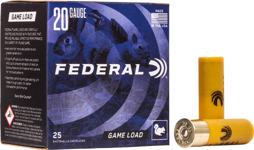 Federal Game Load 20ga 2.75" - 7/8oz 1210fps #6 250rd Case Lt