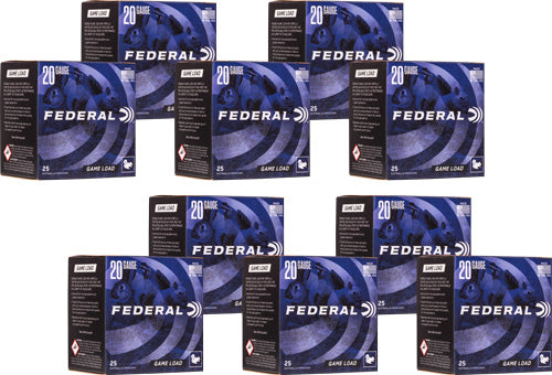 Federal Game Load 20ga Case - 250rd 2.75" 7-8oz 1210fps #7.5