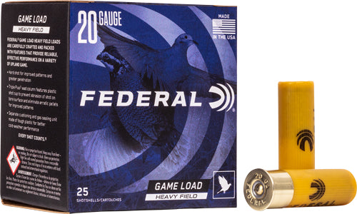 Federal Game Load 20ga 2.75" - 1oz #8 250rd Case Lot