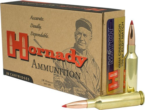 Hornady Match 6mm Cm - 20rd 10bx-cs 108gr Eld
