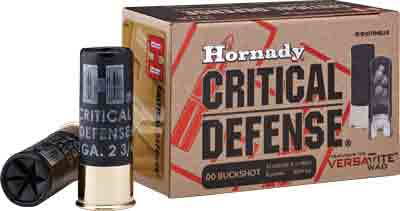 Hornady Critical Defense 12ga - 10rd 25bx-cs 2.75" 00bk 8plts