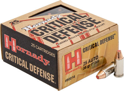 Hornady Critical Defense 25acp - 35gr Ftx 25rd 10bx/cs