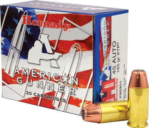 Hornady American Gunner 45acp - 20rd 10bx/cs 185gr Xtp 1