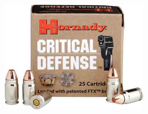 Hornady Critical Defense 40sw - 20rd 10bx-cs 165gr Ftx