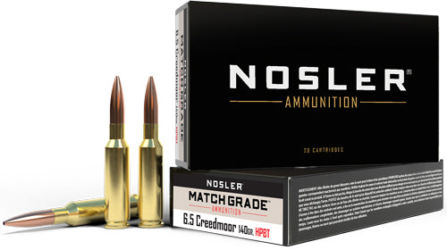 Nosler Match Grade 6.5cm 140gr - 20rd 10bx-cs Custom Comp Hpbt