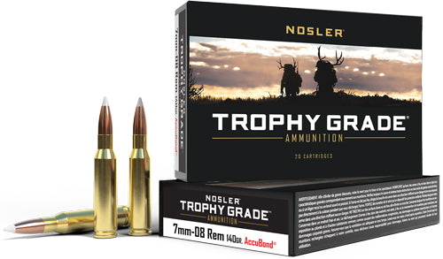 Nosler Trophy 7mm-08 140gr - 20rd 10bx/cs Accubond Tip
