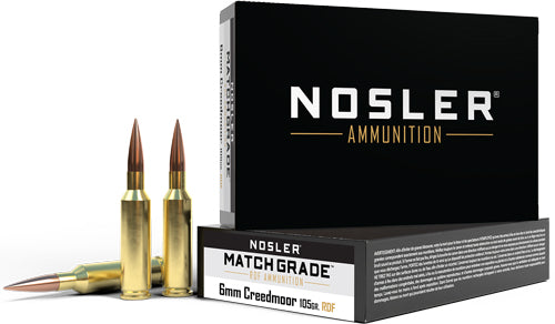 Nosler Match Grade 6mm Cm 105g - 20rd 10bx/cs Reduced Drag Hpbt