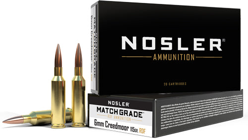 Nosler Match Grade 6mm Cm 115g - 20rd 10bx-cs Reduced Drag Hpbt