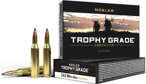 Nosler Trophy Grade 243 100gr - 20rd 10bx/cs Partition Tip