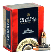 Federal Premium 9mm Luger 124g - 20rd 25bx-cs Hydra-shok Jhp 1