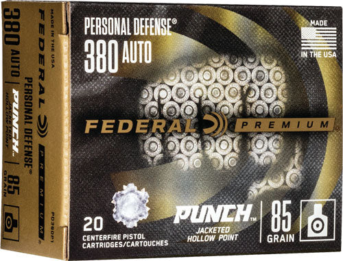Federal Punch 380acp 85gr - 20rd 10bx-cs Jhp