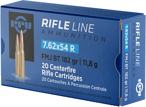 Ppu 7.62x54r 182gr Fmj - 20rd 10bx/cs 1