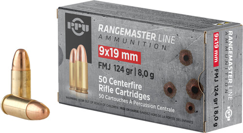 Ppu Rangemaster 9mm 124gr Fmj - 50rd 20bx-cs